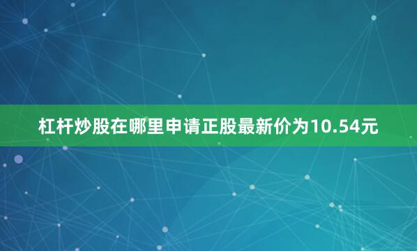 杠杆炒股在哪里申请正股最新价为10.54元